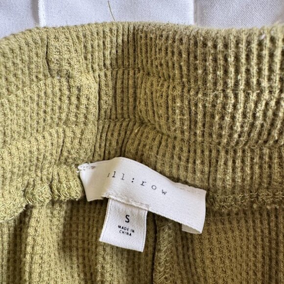 All:Row Women's Waffle Knit Shorts Olive Green Size Small - Picture 2 of 5
